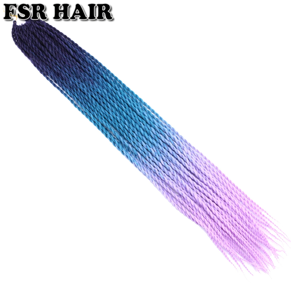 Three Tone Ombre Senegal Twist 22 inch 100 Gram/pack Synthetic Hair Braiding Hair Crochet Braids Hair Product