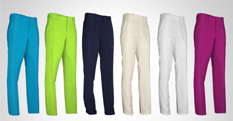 Мужские штаны для гольфа, быстросохнущие водонепроницаемые спортивные цветные штаны для гольфа, летние тонкие штаны, брендовые штаны для гольфа