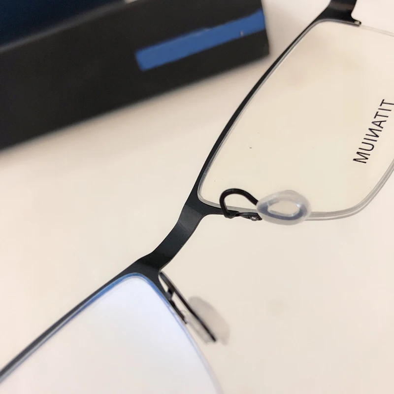 Новая мода для мужчин's титановая оправа для очков оптический наполовину оправа для очков очки квадратный Винтаж Классический Óculos де Грау