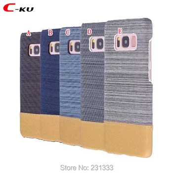 

C-ku CANVAS Jeans Hard PC Case For Samsung Galaxy S8 PLUS S7 EDGE NOTE8 J3 J5 J7 2017 A3 A5 Denim Veneer Gluing Skin Cover 50pcs