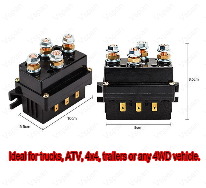 Vspan 500A 12 В Лебедка электромагнитный релейный пульт управления 500A DC переключатель 4WD 4x4 внедорожная Лодка ATV управление для Jeep/Toyota и т. д. лебедка запчасти
