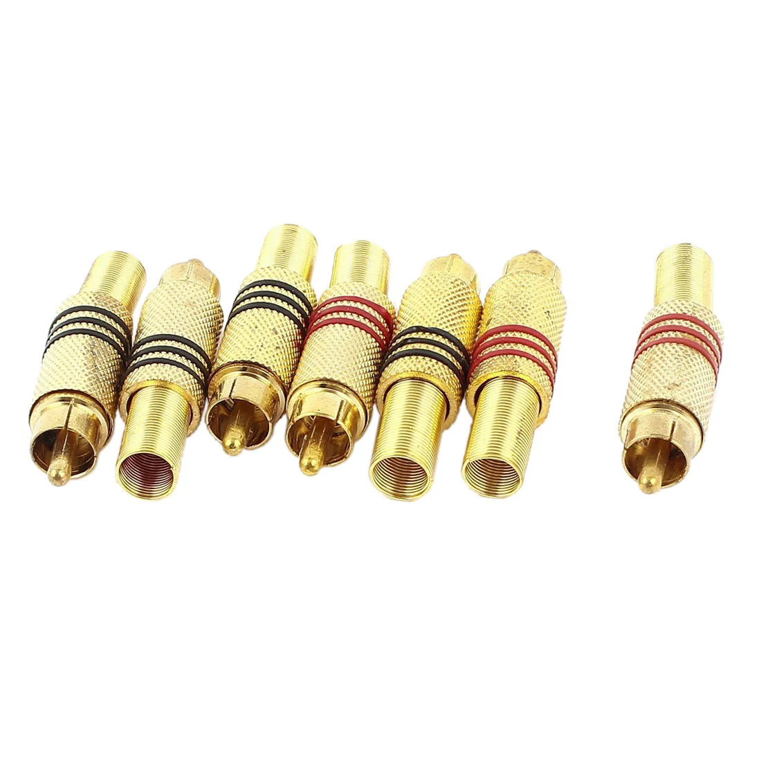 Новый 7 шт Solderless металлический пружинный штекер RCA адаптер аудиоразъема