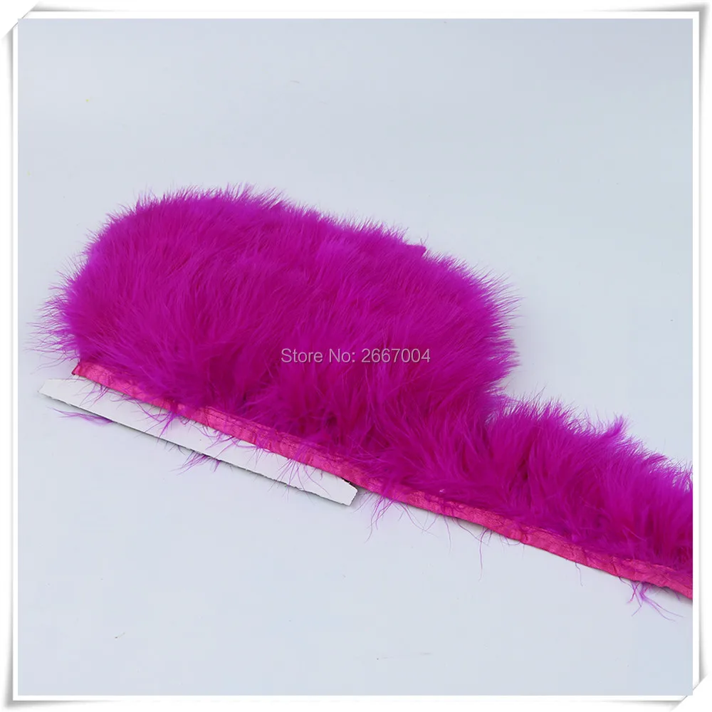 4 rose red marabou trimming 4