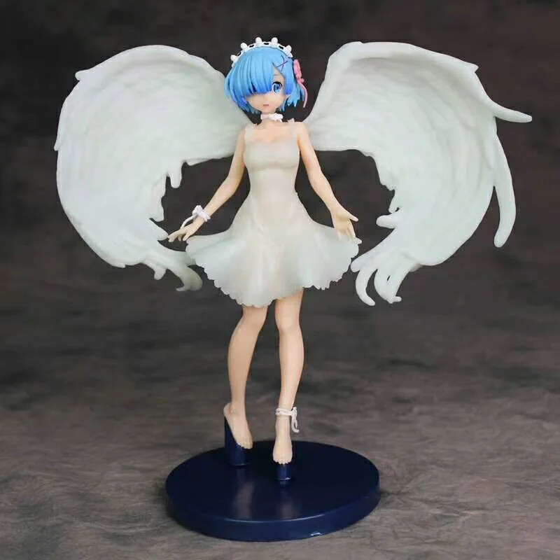 

Anime 1/8th Scale Re: Life In A Different World From Zero Angel Ver. Rem Action PVC Figure Toy Brinquedos 22CM