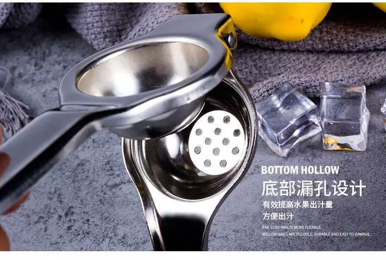 Stainless Steel Lemon Squeezer Lemon Clip Manual Juicer Fruit Squeezer Juice Extrusion Kitchen Gadgets