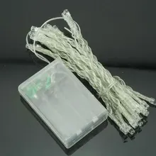 5 шт., AA батарея, Рождественский светодиодный гирлянда, 3 м 30 огней для свадебного украшения для мероприятий и вечеринок