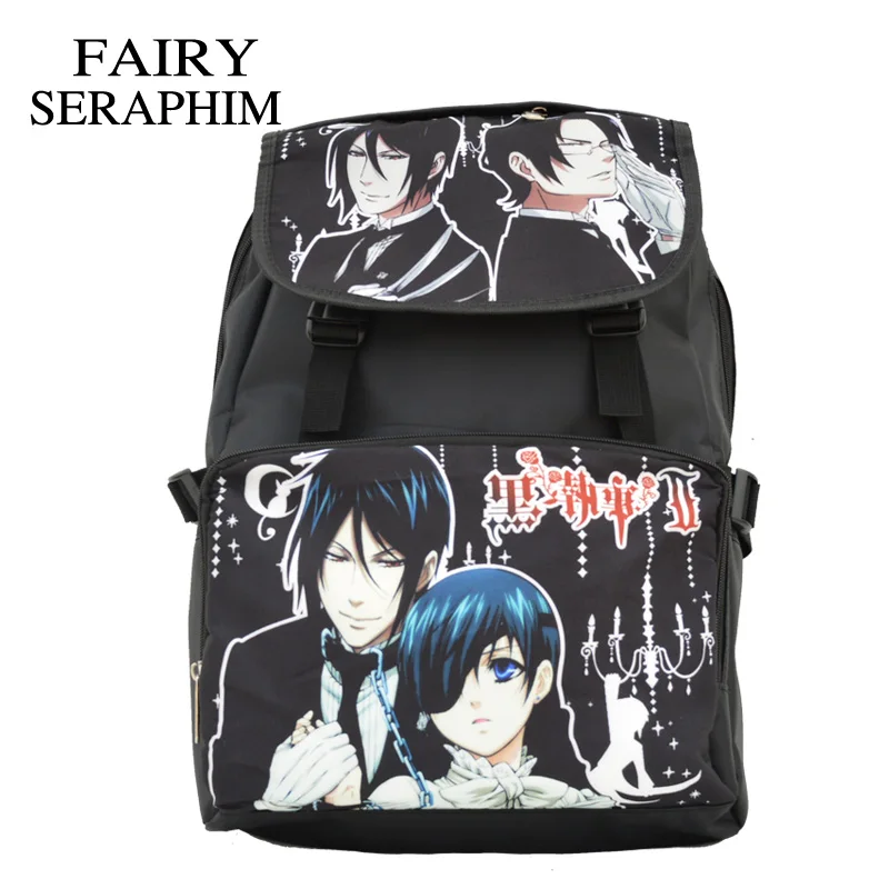 FAIRY SERAPHIM Black Butler Backpack HOT Anime Cosplay Sebastian