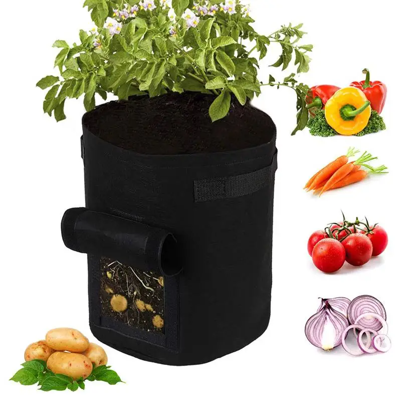 Домашний сад дышащая для картофеля томатов овощей moestuin роста растений сумка jardin вертикальный садовые мешки для выращивания горшок