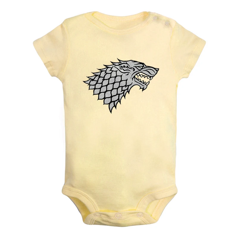 Direwolf House Stark/зимний дизайн Одежда для новорожденных Комбинезон с принтом Боди