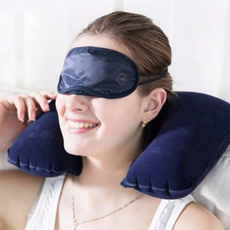 Новые мягкие u-образные массажные однотонные подушки для отдыха головы, подушка для путешествий, надувная подушка для офиса, защита для здоровья