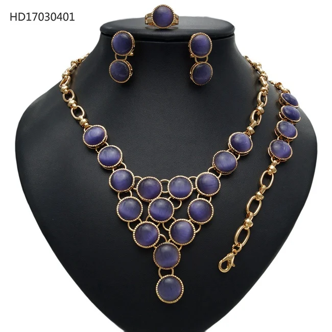 

YULAILI Gold Color Jewelry Sets for Bridal Wedding Fashion African Women Elegant Costume Necklace Accessories