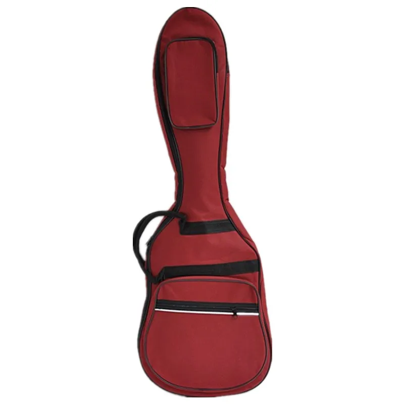 Профессиональный портативный мягкий чехол для электрогитары, водонепроницаемый чехол, мягкий рюкзак, наплечный ремень, карман, черный, красный, кофейный
