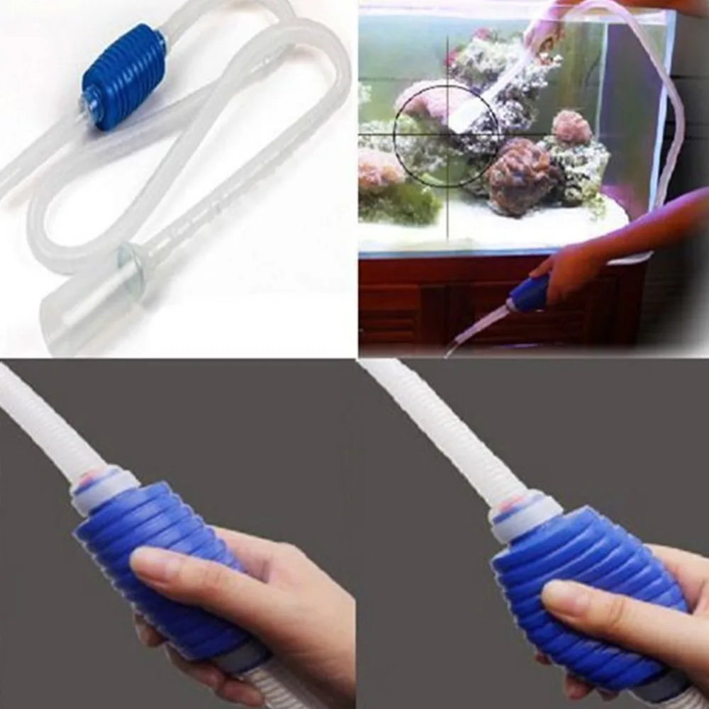 Aquarium Fish Tank Vacuum Water Exchange Gravel Cleaning Tool Suction Pipe Aquarium Accessories Siphon Pump Filter Tube