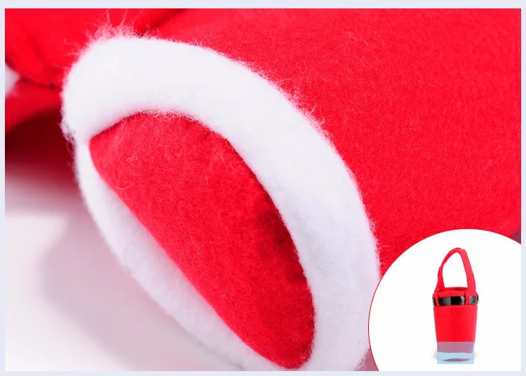 10 шт., рождественский подарок, сумка для конфет, бутылки вина, штаны на подтяжках Санта-Клауса, брюки, Рождественский подарок-украшение, сумки
