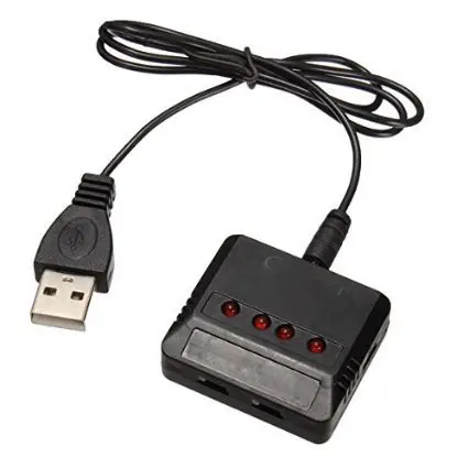 

F-Cloud for Hubsan X4 H107L H107C 5 IN 1 H107D Upgraded 5 port/ 5 in 1 3.7v Battery Charger for Syma X5C/Hubsan X4/Wltoys JXD