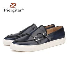 Piergitar Handcrafted mixed colors loafers sporty style casual shoes
