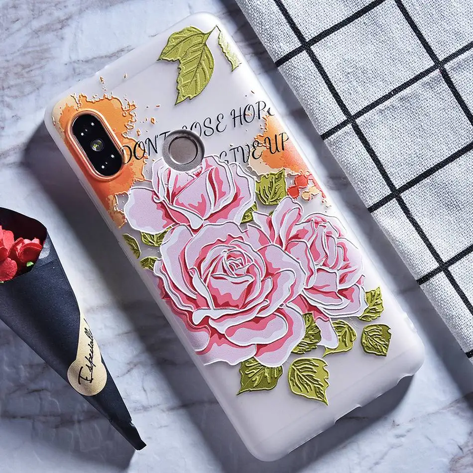 3D Relief Flower Case For Xiaomi Pocophone F1 Case For Xiaomi Redmi Note 5 5 Pro 5 Plus 5A 4A 5 4X Note 4 4X Silicone Case Coque (19)