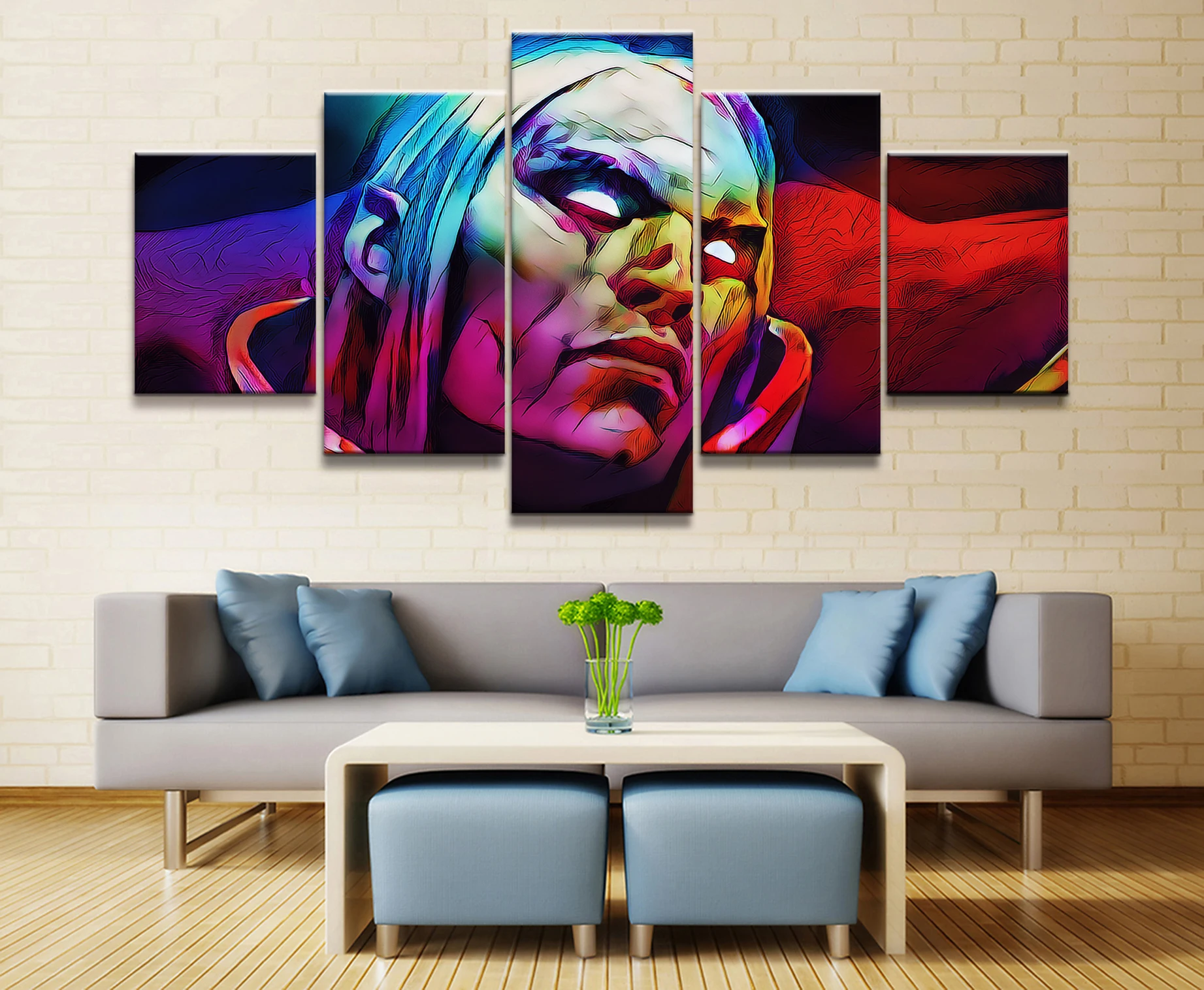  5 Piece HD Picture DOTA 2 Game Poster Wall Sticker Paintings Artwork Canvas Art for Home Decor Wall