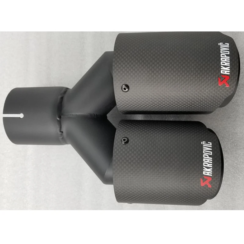 

Black Pipe Of Different Size Dual Carbon fiber stainless steel universal Auto Akrapovic exhaust tip Exhaust muffler Pipe