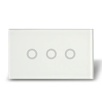 

Crystal appearance,Smart home touch light switches 3 way with LED indicator,US style wall switch,free shipping