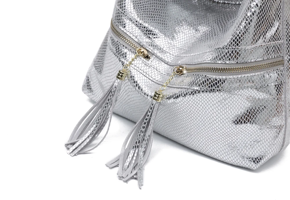 Arliwwi брендовые блестящие тисненые сумки со змеиным узором из натуральной кожи, женские сумки через плечо, большие вместительные женские сумки, Новинка