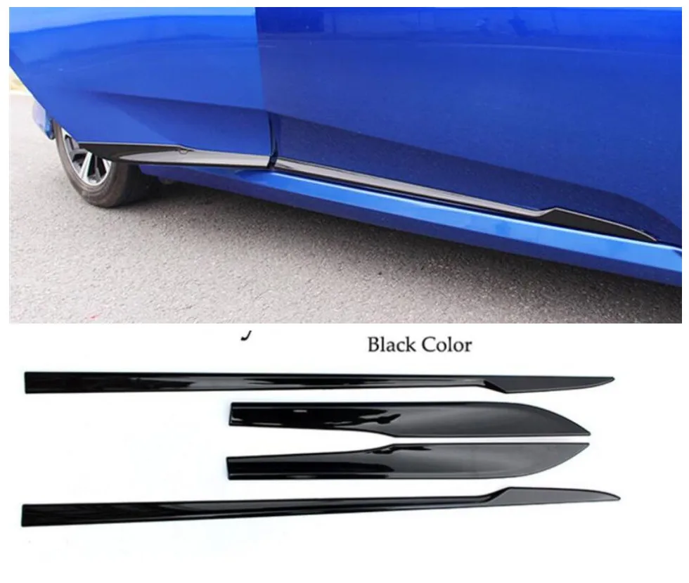 FOR HONDA CIVIC 2016 2017 ABS CHROME OR BLACK BODY MOLDING DOOR SIDE LINE GARNISH TRIM COVER PROTECTOR ACCENT LINING STRIP FOR HONDA CIVIC 2016 2017 ABS CHROME OR BLACK BODY MOLDING DOOR SIDE LINE GARNISH TRIM COVER PROTECTOR ACCENT LINING STRIP