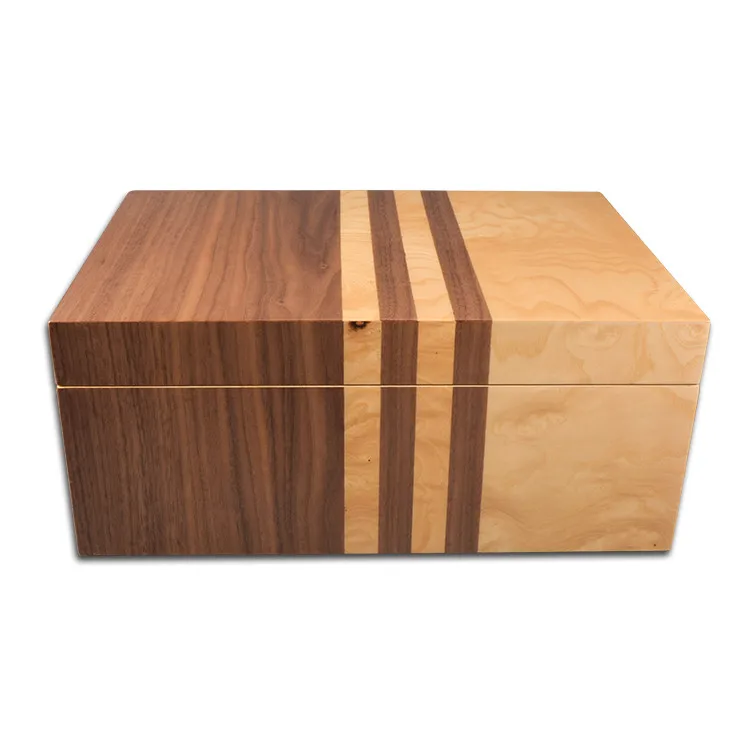 Классический деревянный большой емкости сигарный гумидор хороший ящик для хранения сигар с увлажнителем гигрометр
