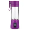Purple Многофункциональная электрическая соковыжималка для фруктов карманное устройство для производства блендера Портативная USB перезаряжаемая мини-соковыжималка бутылка для питья - Цвет: Purple