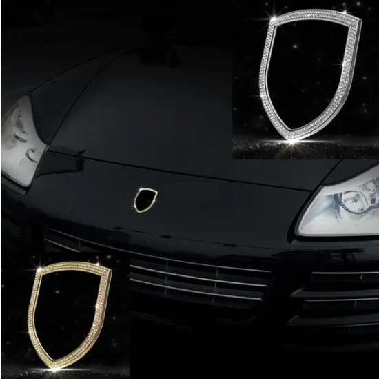 2 цвета автомобиля глава значок украшения логотип рамки стикеры Чехлы для мангала Porsche 911 718 Macan Panamera Cayenne boxster. И т. д. автомобиль-Стайлинг