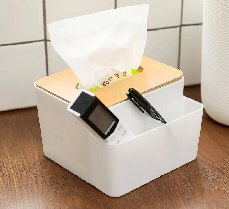 Solid Wood Napkin Holder Square Shape Wooden Plastic Tissue Box Case Home Kitchen Bedroom Paper Holdler Storage Accessories | Дом и сад