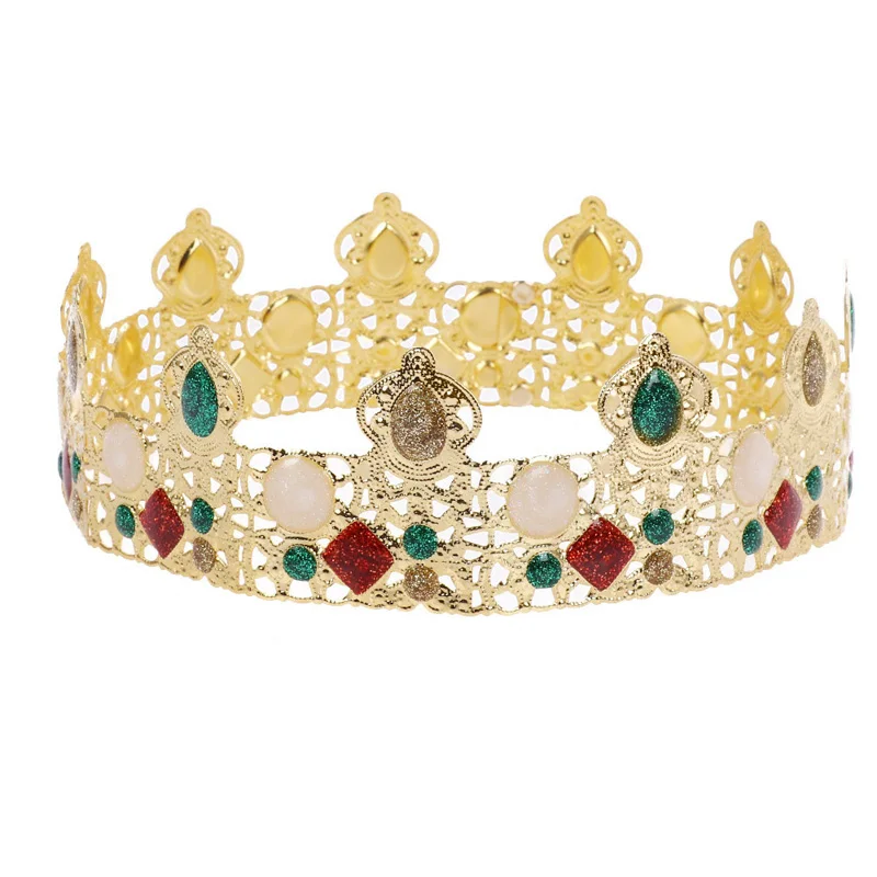 H & ZY костюм головной убор ювелирные изделия Viking Corona Hombre красочные кристалл для