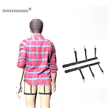 Рубашка подтяжки для мужчин ремень ног tirantes Hombre Мужская рубашка держатель Suspensorio держатели остается складка-сопротивление регулируемые подвязки