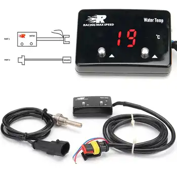 

Universal DC 12V Mini Red LED Digital Display Motorcycle Thermometer for 0~100 Degree Centigrade Digital Water Temperature Gauge