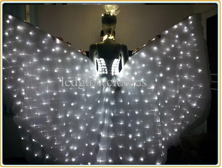 DHL, Новинка LED Костюмы, sluminous крылья, LED танец Костюмы, этап Выступления электро-оптических световой танец