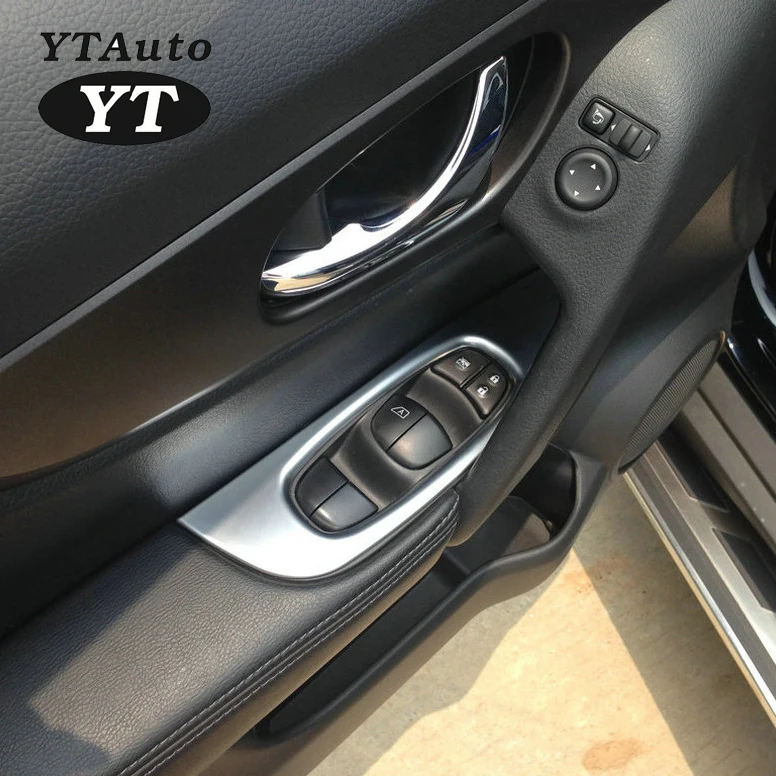 Abs Chrome Auto Armrest Trim Window Buttons Decoration For NISSAN Qashqai 2015 4Pcs/lots YT-71602 |