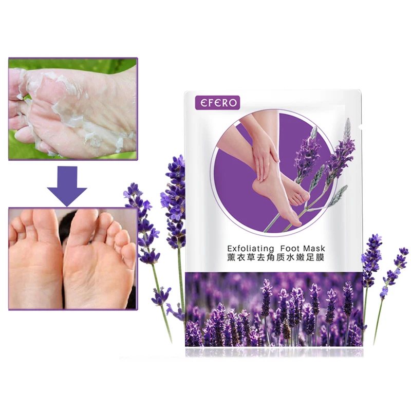 

efero 1Pack=2PC Peeling Baby Feet Mask Socks For Pedicure Exfoliating Foot Mask Remove Dead Skin Cuticle Health Repair Foot Care