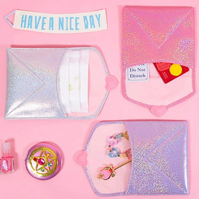 

1 Piece Girl Sanitary Napkin Tampons Bag Sanitary Pad Package Bags Organizer Hot Sale