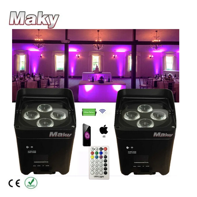10lots Wireless Battery Powered Portable uplights 6x18W 6in1 Led Par