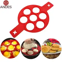 ANDES 1 Pcs Silicone Não Stick Fantástico Criador Anel Ovo Panqueca panela de Cozimento Cozinha Omelete Moldes flip