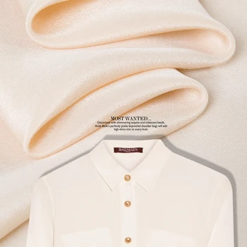 

100% silk solid colors fabric, crepe de chine fabric, lutrous, smooth and soft, sew for top, shirt,dress,vest,craft by yard