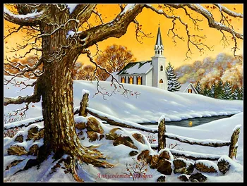 

Embroidery Counted Cross Stitch Kits Needlework - Crafts 14 ct DMC Color DIY Arts Handmade Decor - Holy Night