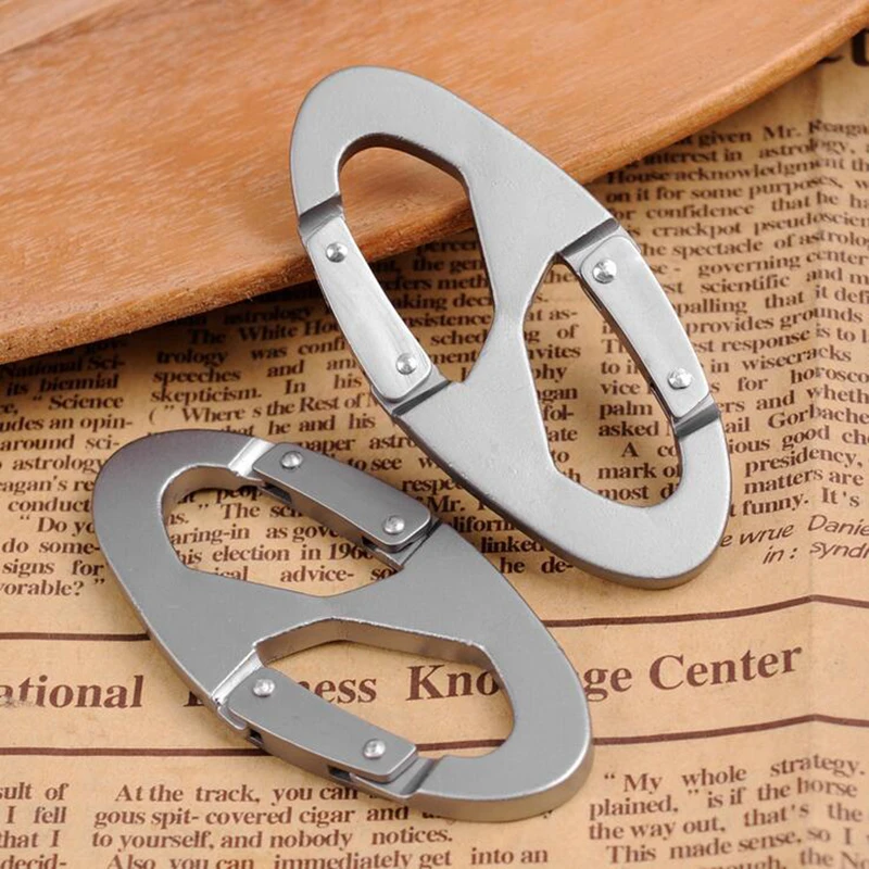 

1Pc 8-Shaped Aluminum Carabiner Clip Hook Carabiner Hiking Climbing Hanger Buckle Travel Super Durable Keychain Hook