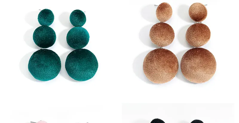 AYAYOO Drop Earrings For Women Long Boho Statement Earrings Fringe Beaded Green Pom Pom Bohemian Layered Jewelry Earring (4)