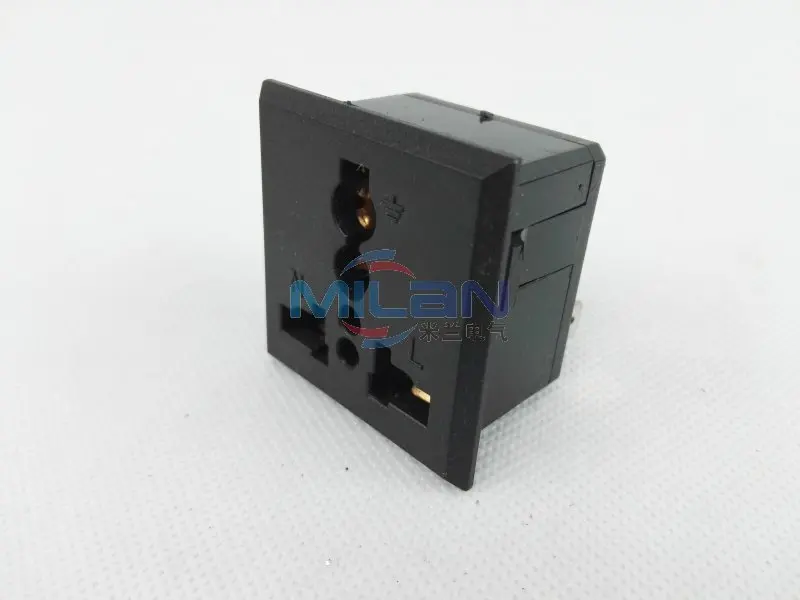 1PCS SS-801 Black industry multi-functional outlet 3 pins Elcectrical 250V 13A US EU UK universal AC power socket | Обустройство дома