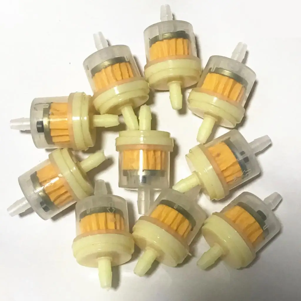 10 Pcs 6mm 1/4 Inch Universal Petrol Inline Fuel Filters For Motorcycle Car Dirt Bike Scooter Etc Gasoline Inline Fuel Filters