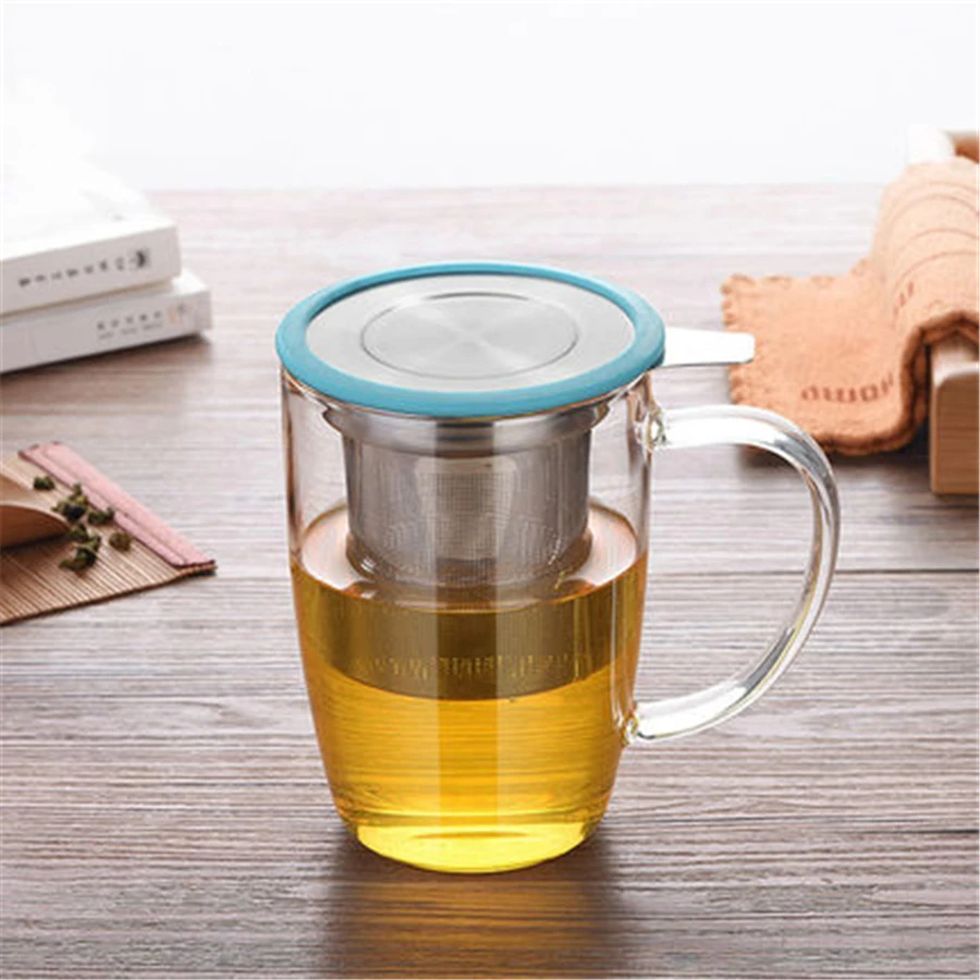 Thicker Heat Resistant Glass Cup With Filter Personalized Glasses