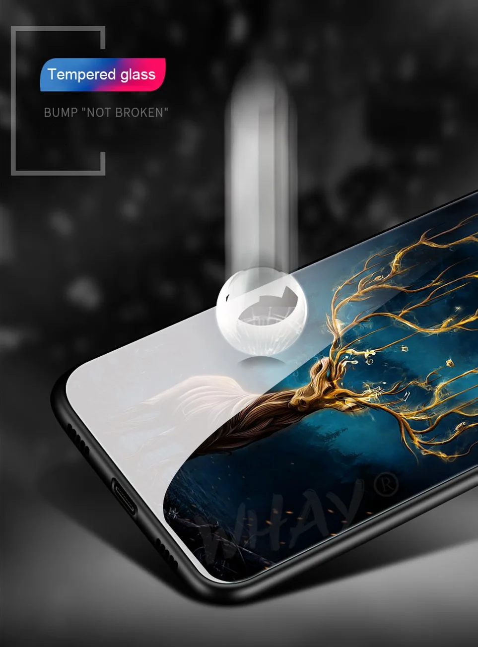 WHaY Glass Case For Huawei Honor 7A Luxury Pattern Coque For P20 Pro P Smart Cover Mate P20 10 Lite Honor 10 9 Lite Y6 2018 Case (7)