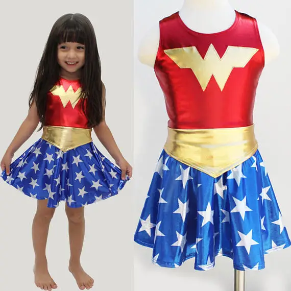 SuperHero Girls TuTu Dress Hot Halloween Costume (3-9Years) Diana Party Dress