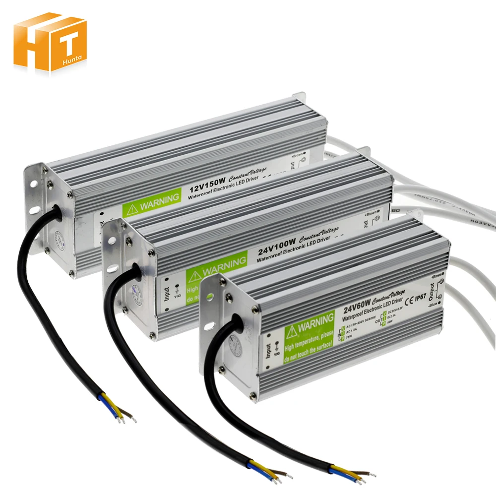 

DC12V/24V LED Driver IP67 Waterproof 10W 20W 30W 45W 60W 100W 150W Lighting Transformers for Outdoor Lighs Power Supply