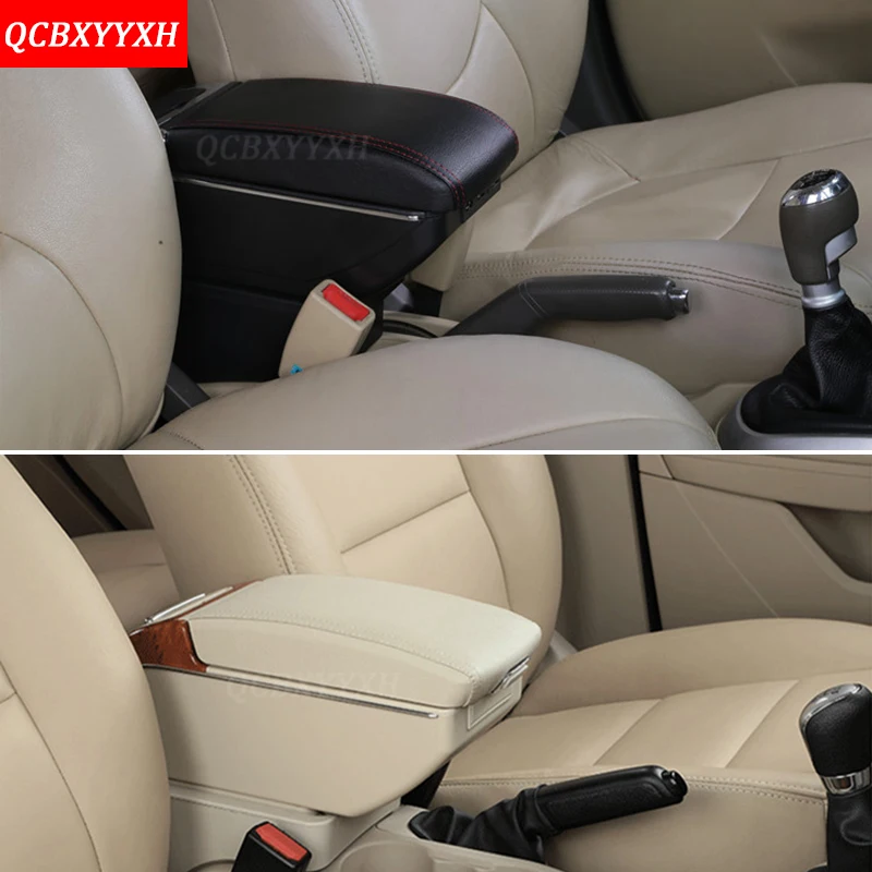 

PU Leather Car Styling Auto Interior Frame Armrest Storage Box Cover Internal Decorations Stickers For Nissan Kicks 2017 2018